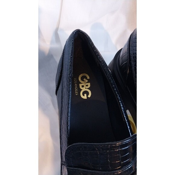 GBG Los Angeles Collie Women's Size 8M Chunky Lug Sole Croc Look Loafer - Picture 13 of 15